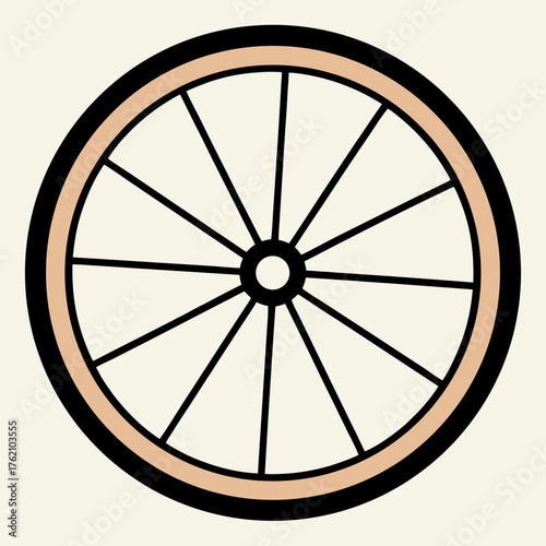 Silhouette of a bicycle wheel only silhouette vector illustration