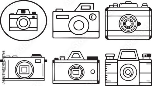Camera Silhouette Vector Bundle for E-commerce