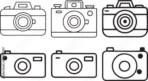 Minimal Camera Silhouette Vector Pack — Clean Icons