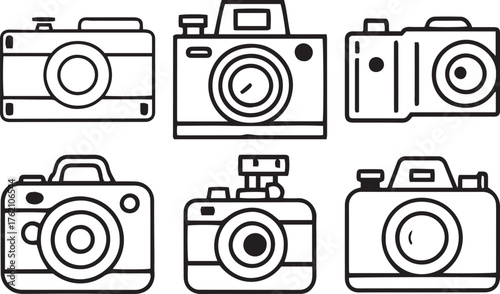 Camera Outline Vector Collection — Photographer Tools