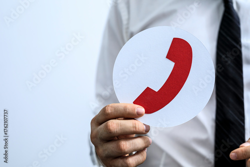 Image of a businessman hold...