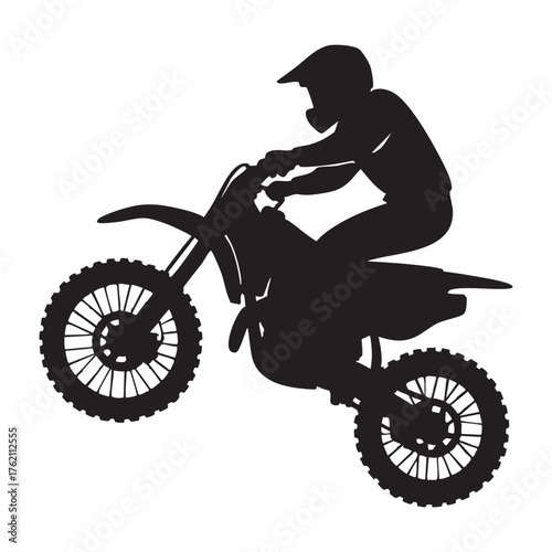 silhouette of a biker, dirt biker silhouette