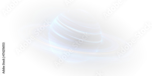 Fototapeta Naklejka Na Ścianę i Meble -  png 3D space illustration of Saturn with planets, nebula, and stars