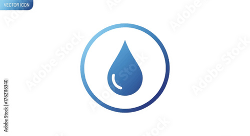 Blue water drop logo on World Diabetes Day with a circular gradient background