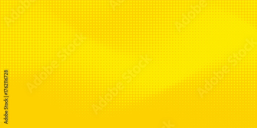 Dots halftone yellow orange color pattern gradient texture with technology digital background. Dots pop art comics with summer background.