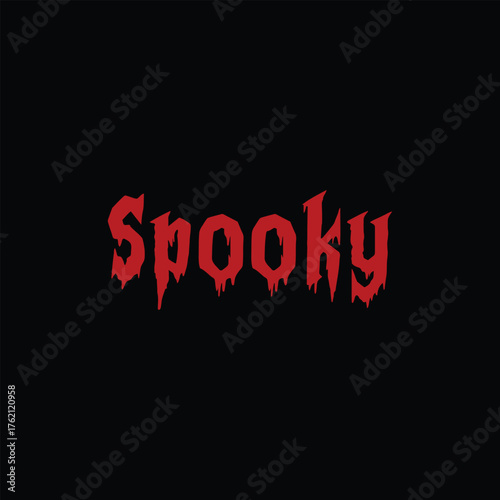 Spooky Bloody Halloween Logo Text