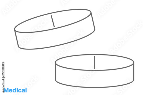 医療のシンプルアイコン　錠剤　薬