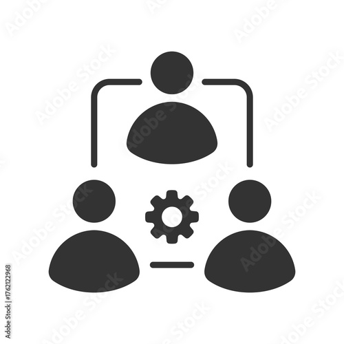 Third Party Glyph Icon Vector Illustration 