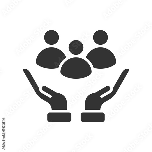 Employee Glyph Icon Vector Illustration 