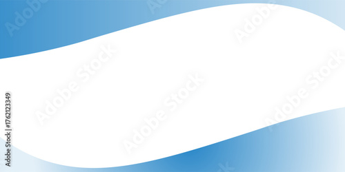 abstract curve background, blue wave vector on white background, design for business presentation slide or backdrop, gradient tape ribbon background, presentation slide template