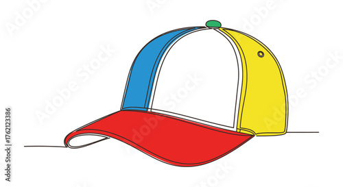 Colorful baseball cap headwear blue