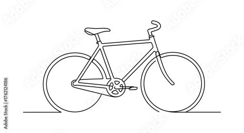 Minimalist Bicycle Line Art bike transportation