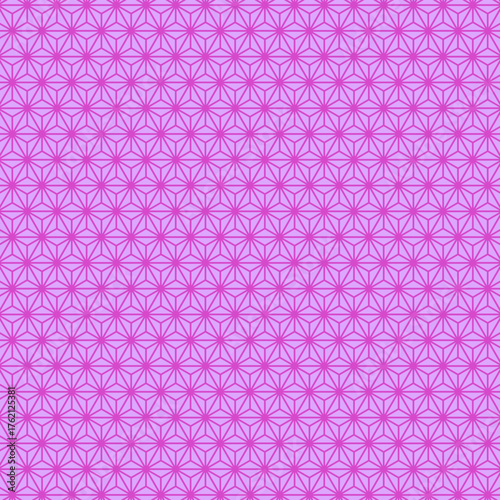 和柄の桑の葉模様で紫色系