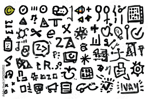 5 Hand Drawn Doodle Bundle Set