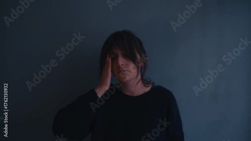 Depressed Woman Portrait. Emotional Mental Health Concept