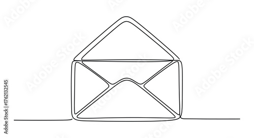 Open envelope illustration mail letter