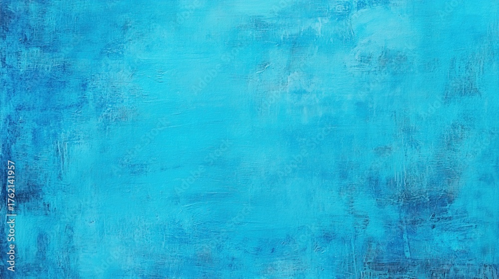 Obraz premium Abstract neon turquoise cyan paint texture background wallpaper. Contemporary art brush stroke backdrop