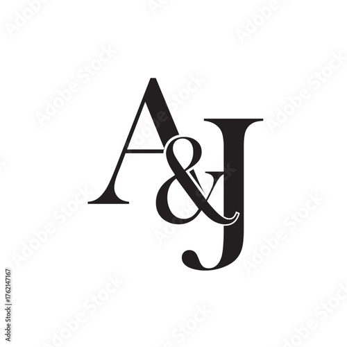 Elegant A&J Letter Logo Design
