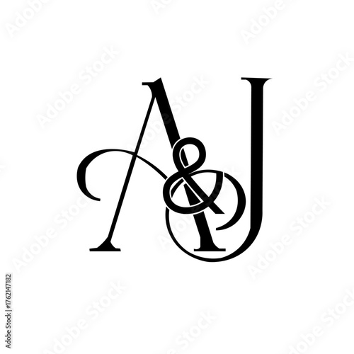 Elegant A&J Letter Logo Design