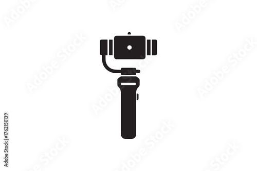 Handheld Gimbal Stabilizer Silhouette Electronic Gimbal Device Symbol