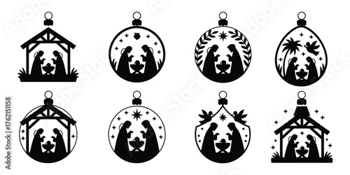 Nativity Scene Silhouette Set