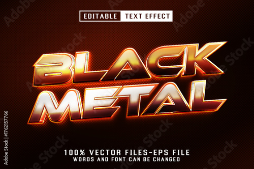 Black Metal Editable Text Effect