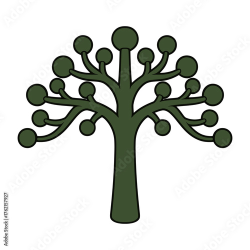 araucaria tree logo icon simple template vector illustration