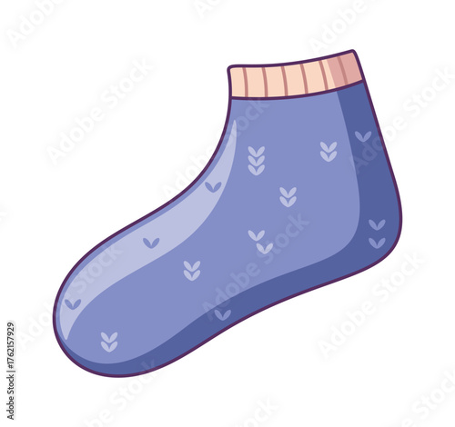 Blue woolen sock winter weather