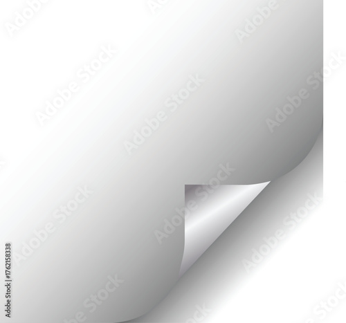 curled paper effect- vector template-  page curl mockup- paper curl template- blank paper curl
