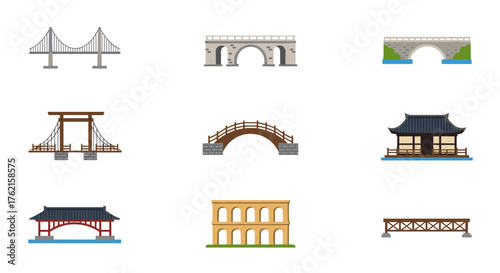 Collection of iconic bridges showcasing architecture and engineering marvels worldwide