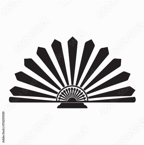 Elegant Hand Fan Creative Vector Illustration Design for Cultural Artwork