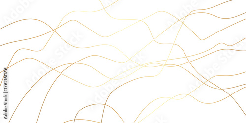 Random pattern colorful line stroke on a transparent background.Abstract luxury golden geometric random scribble lines shape background.Random chaotic lines abstract geometric pattern vector backgroun