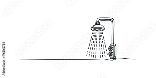 Showerhead with water stream and faucet controls