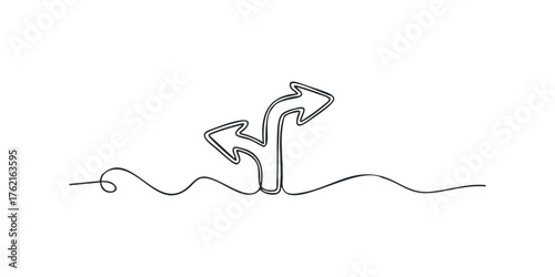 Arrow signpost pointing in two directions