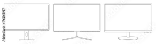 Modern monitors, different set of varieties with minimal design!