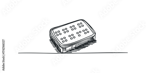 Simple sketch of a sponge with holes