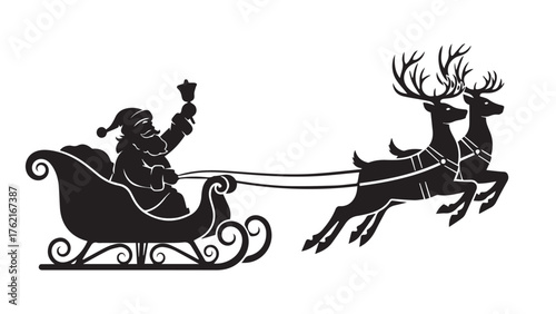 santa claus and horse