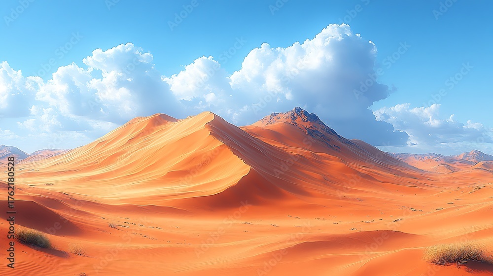 Naklejka premium Desert landscape under a sunny sky