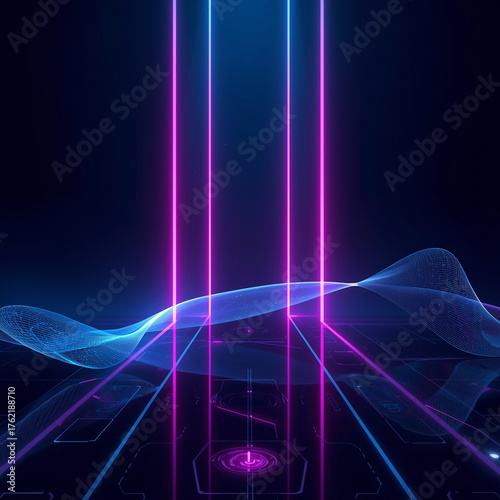 abstract technology background with lines
