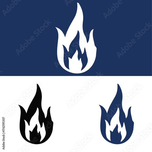 Flames burning brightly Vector