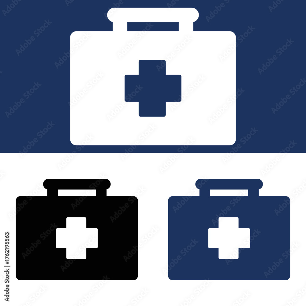 Obraz premium Medical kit icons Vector