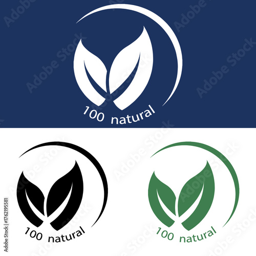 Natural product logo Vector.