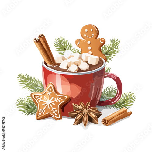 Hot Cocoa Watercolor