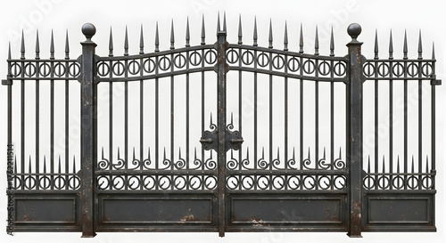 Majestic wrought iron gate evokes timeless elegance and security for property entrances