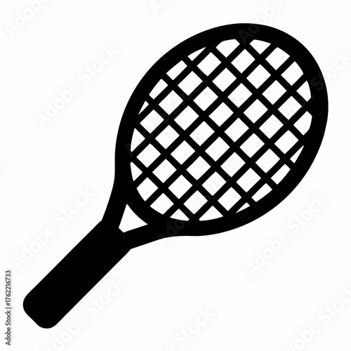 Tennis racket vector illustration scalable icon for sports and recreationsvg