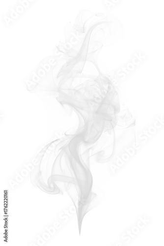 Rising vertical white smoke effect transparent PNG