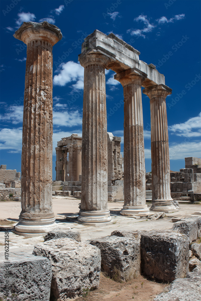 Fototapeta premium greek old city pillars and mythology