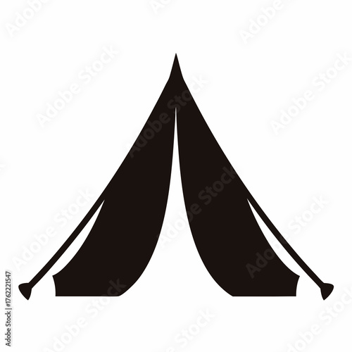 Scalable vector illustration of a classic camping tent icon