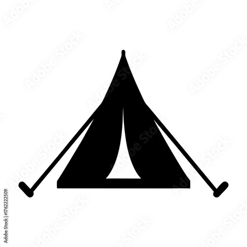 Camping tent icon vector illustration scalable svg graphic for outdoor adventures