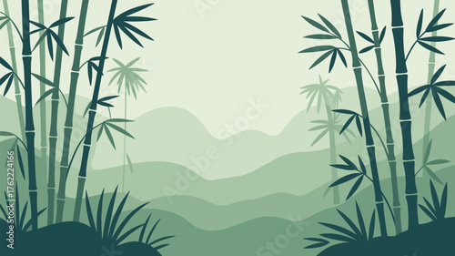 Bamboo Forest Background Illustration